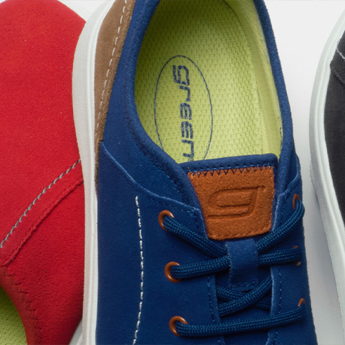 Sustainability - image of greenReActives shoe interiors and exteriors
