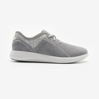 CASSIA Suede & Knit Lace-up